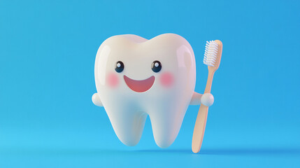 happy tooth animation for healthy oral campaign for kids
