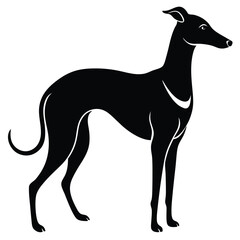 whippet vector sihouette