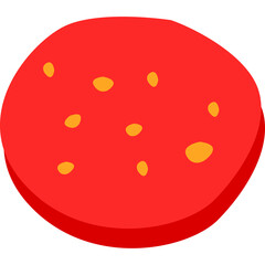 Salami Slice Illustration