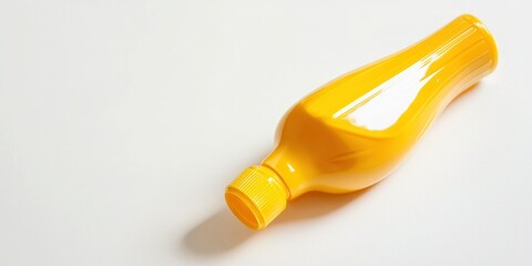 Drain cleaner bottle on white background