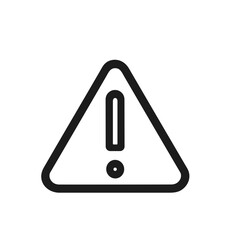 Simple Outline Exclamation Mark Attention Sign In Triangle Shape Icon