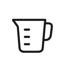 Simple Lineart Measuring Cup Liquid Ingredient Tool Cooking Icon