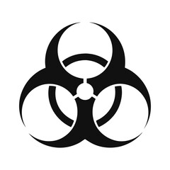 biohazard warning sign vector icon isolated on white background