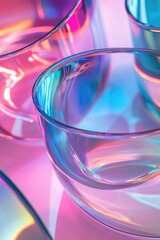 Translucent bowls create captivating interplay of light and colo