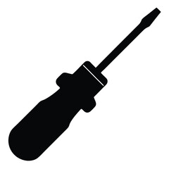 screwdriver silhouette icon isolated on white background