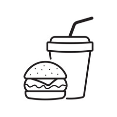 Classic Burger and Soda Icon