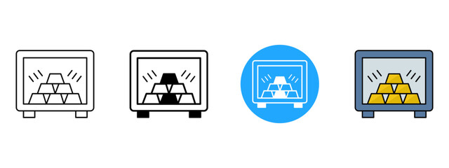 safe box Line, Glyph, Fill & Background Styles