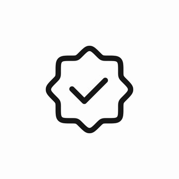 verification badge check mark icon sign vector