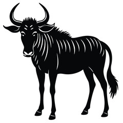 wildebeest vector