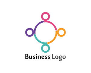 Community social network symbols logo vector template