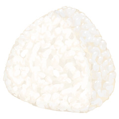 リアルでシンプルな具なしおにぎりのイラスト