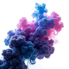 Colorful Smoke and Ink Swirl – Vibrant Blue, Magenta, and Violet Abstract Background