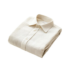 Cream Linen Shirt - Effortless Style isolated on white background