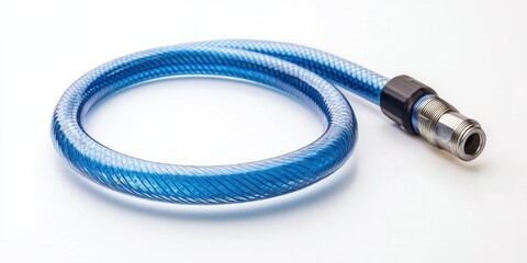 Washing machine water inlet hose on white background