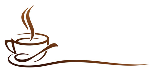 The cup symbol with a hot drink.
