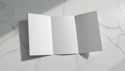 Blank Tri-Fold Brochure Mockup Clean & Minimal Design Template