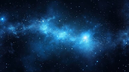 Fototapeta premium Blue molecular structure in space, symbolizing the beauty of scientific discovery