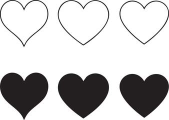 Heart shape vector hearts love valentine heart symbol hearts design art