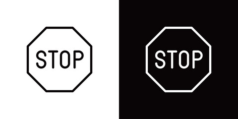 ストップのラインアイコン