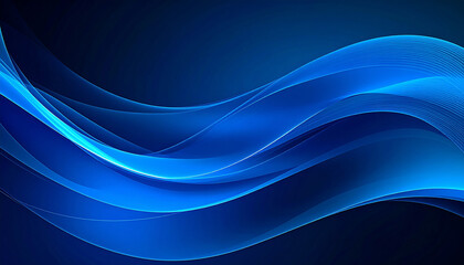 ブルーの滑らかな光の波背景