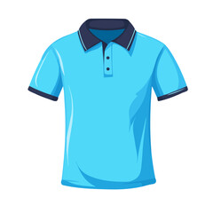 Polo Shirt vector 2D flat illustration, isolated on a white background.
