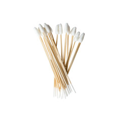 Essential Medical Cotton Swabs: Healthcare Supplies isolated on white background