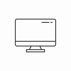 Computer monitor display icon vector sign