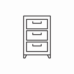 Office filing drawers icon vector sign