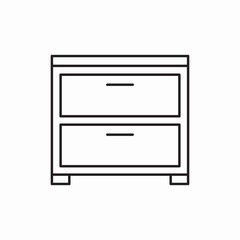 Storage cabinet unit icon vector sign