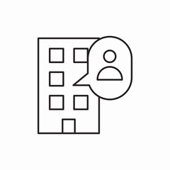 apartment resident profile icon vector sign