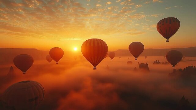 Amazing Hot air balloons in Cappadocia, Turkey