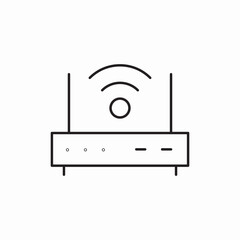 Wireless router connection icon vector sign