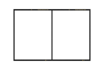 Film frame photo strip high-resolution blank filter. 35mm scan template texture effect. Trendy...