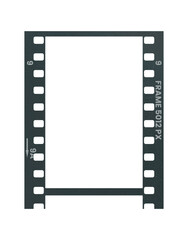 Obraz premium Film frame photo strip high-resolution blank filter. 35mm scan template texture effect. Trendy editable camera roll social stories design. Isolated vintage analog transparent empty scratches mockup.