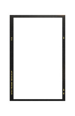 Film frame photo strip high-resolution blank filter. 35mm scan template texture effect. Trendy editable camera roll social stories design. Isolated vintage analog transparent empty scratches mockup.