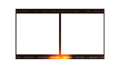 Film frame photo strip high-resolution blank filter. 35mm scan template texture effect. Trendy...
