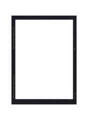 Obraz premium Film frame photo strip high-resolution blank filter. 35mm scan template texture effect. Trendy editable camera roll social stories design. Isolated vintage analog transparent empty scratches mockup.