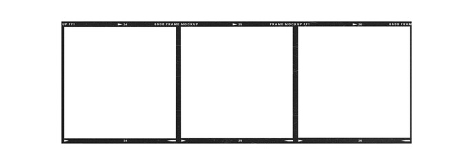 Film frame photo strip high-resolution blank filter. 35mm scan template texture effect. Trendy...