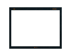 Film frame photo strip high-resolution blank filter. 35mm scan template texture effect. Trendy editable camera roll social stories design. Isolated vintage analog transparent empty scratches mockup.