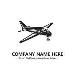 Plane silhouette logo company design vector illustration