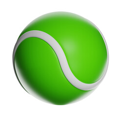 High-quality 3D tennis ball illustration suitable for sports marketing, branding, and digital content.