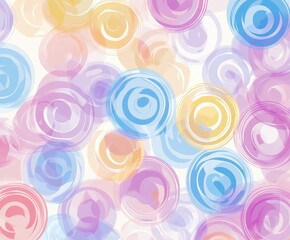 Whimsical Watercolor Circles: A collection of delicate watercolor circles in various pastel shades, creating a dreamy and artistic ambiance.