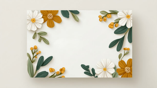 Elegant apology card design with floral ornament on soft gradient background
