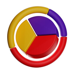 Vivid circular chart illustrating data segmentation, ideal for presentations, dashboards, and business analytics visualization.