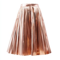 Rose Gold Pleated Mini Skirt Fashion Apparel Stylish Women's Clothing Item