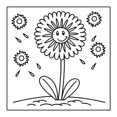 vector illustration of coloring pages