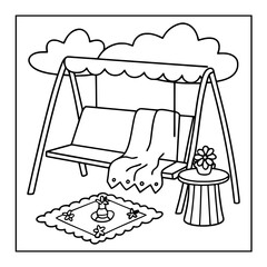 vector illustration of coloring pages