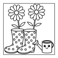 vector illustration of coloring pages