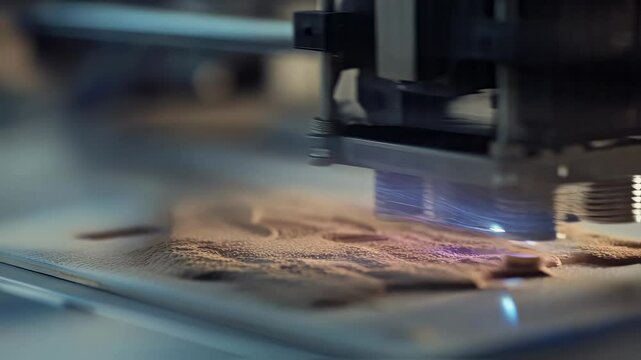 Advanced 3d printing technology uses martian dust as a raw material, showcasing the potential for extraterrestrial manufacturing and resource utilization in space exploration