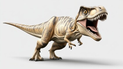 This artistic depiction of a Tyrannosaurus Rex set against a black background showcases the fearsome prehistoric creature in all its glory
